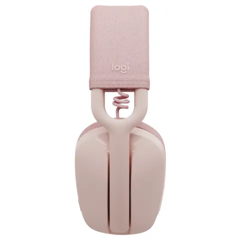 Logitech Zone Vibe 100 Wireless Over-Ear Headset - Bluetooth 5.2, Rose, 20h Battery, USB-A Receiver