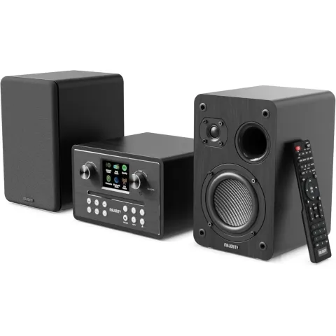 Majority Mini HiFi - HOMERTON - 2xSpeakers CD BT USB FM iRadio 60W Black