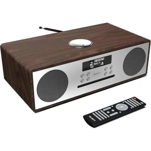 Majority OAKINGTON Mini HiFi System - 120W CD-BT-USB-FM Walnut