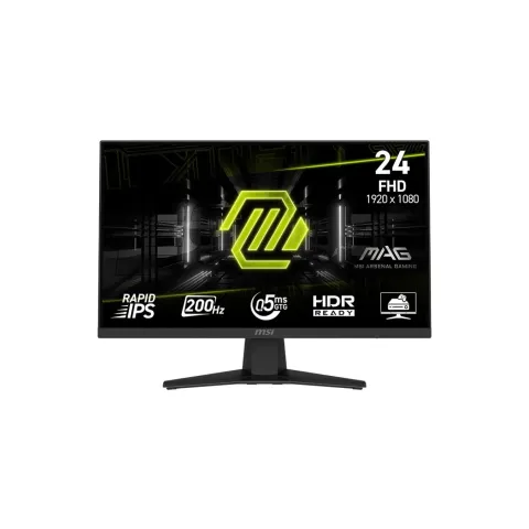 MSI MAG 244F - 23.6" Rapid IPS Gaming Monitor - FHD 1920x1080, 200Hz, 0.5ms, DP1.2 & HDMI2.0, Black