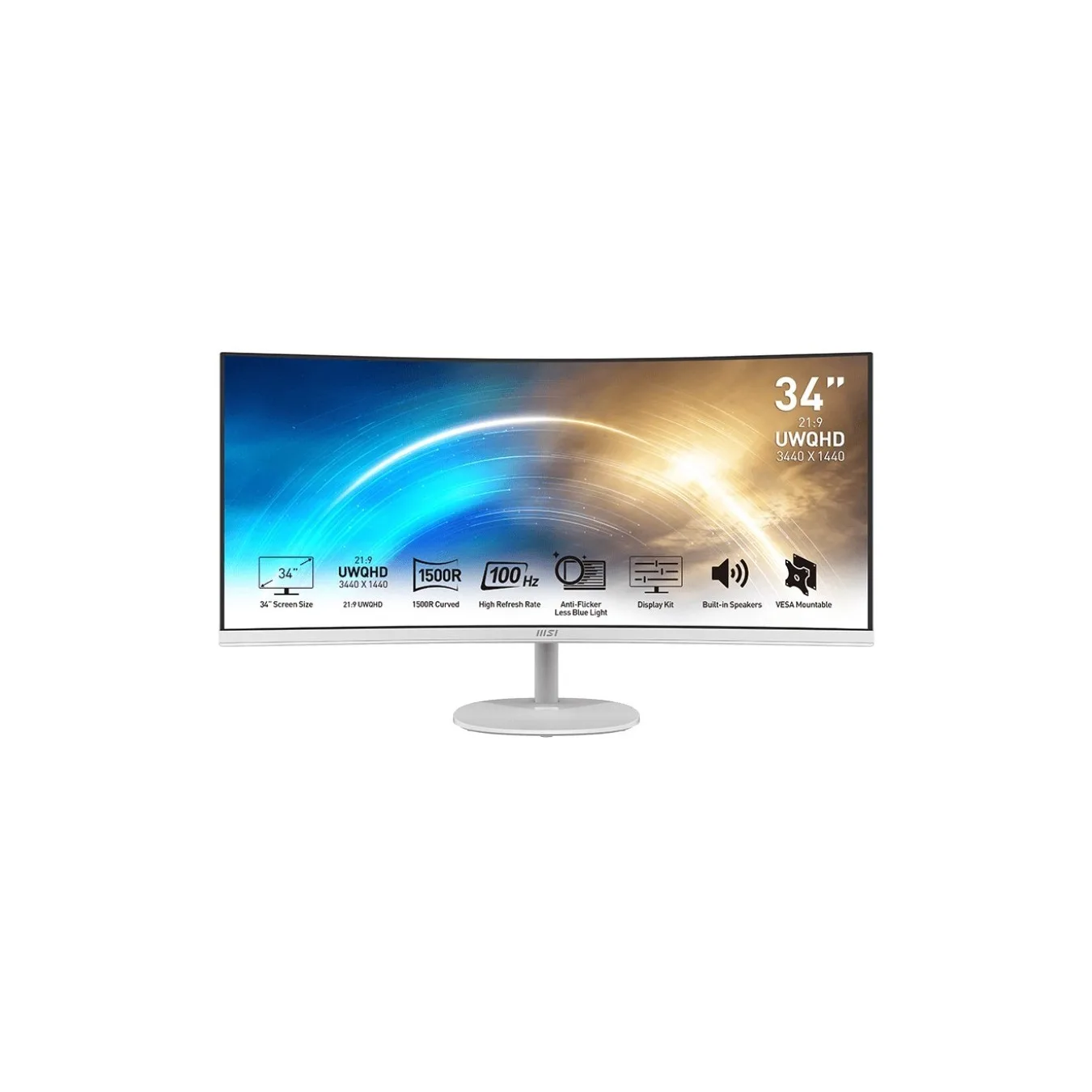 MSI PRO MP341CQWDE - 34-inch UWQHD VA 100Hz 4ms