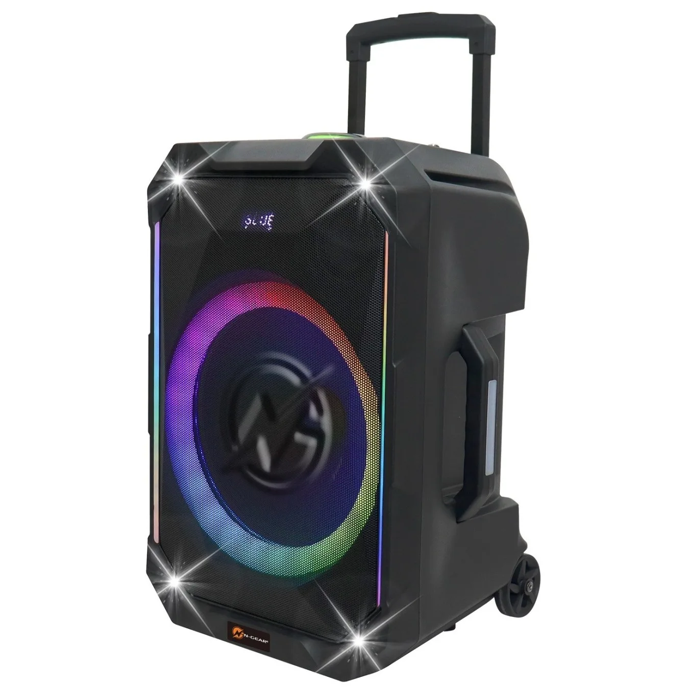 N-Gear FLASH1240 12'' Portable Karaoke Speaker with 1x Wireless Mic LED Lights USB & BT