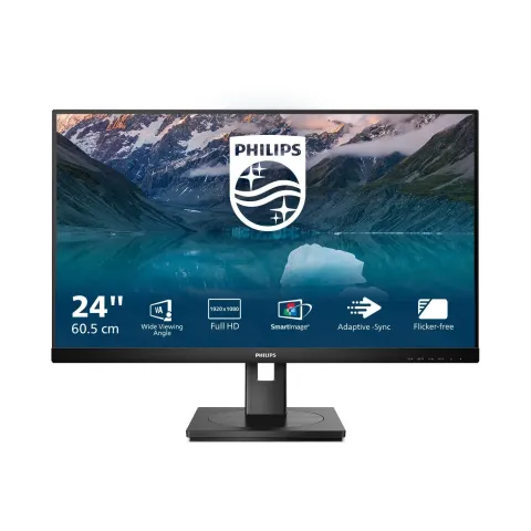 Philips 242S9JML - 23.8'' Full HD VA Monitor, 75Hz, 4ms, HDMI/DVI/DP, 4x USB-A, Black