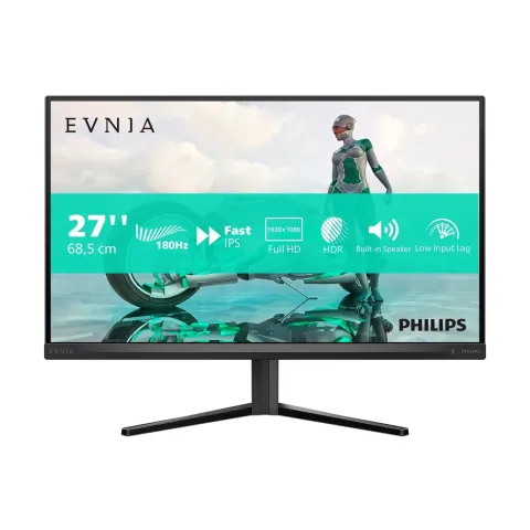 Philips Evnia 27M2N3200S - 27-inch FHD IPS Gaming Monitor, 165Hz, 2xHDMI/DP, FreeSync Premium, Black