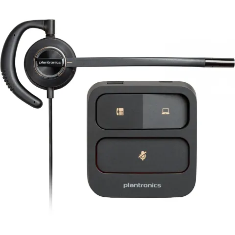 Poly EncorePro 530D - Monaural USB-A Headset - Black, Ear-hook, Quick-Disconnect, TAA