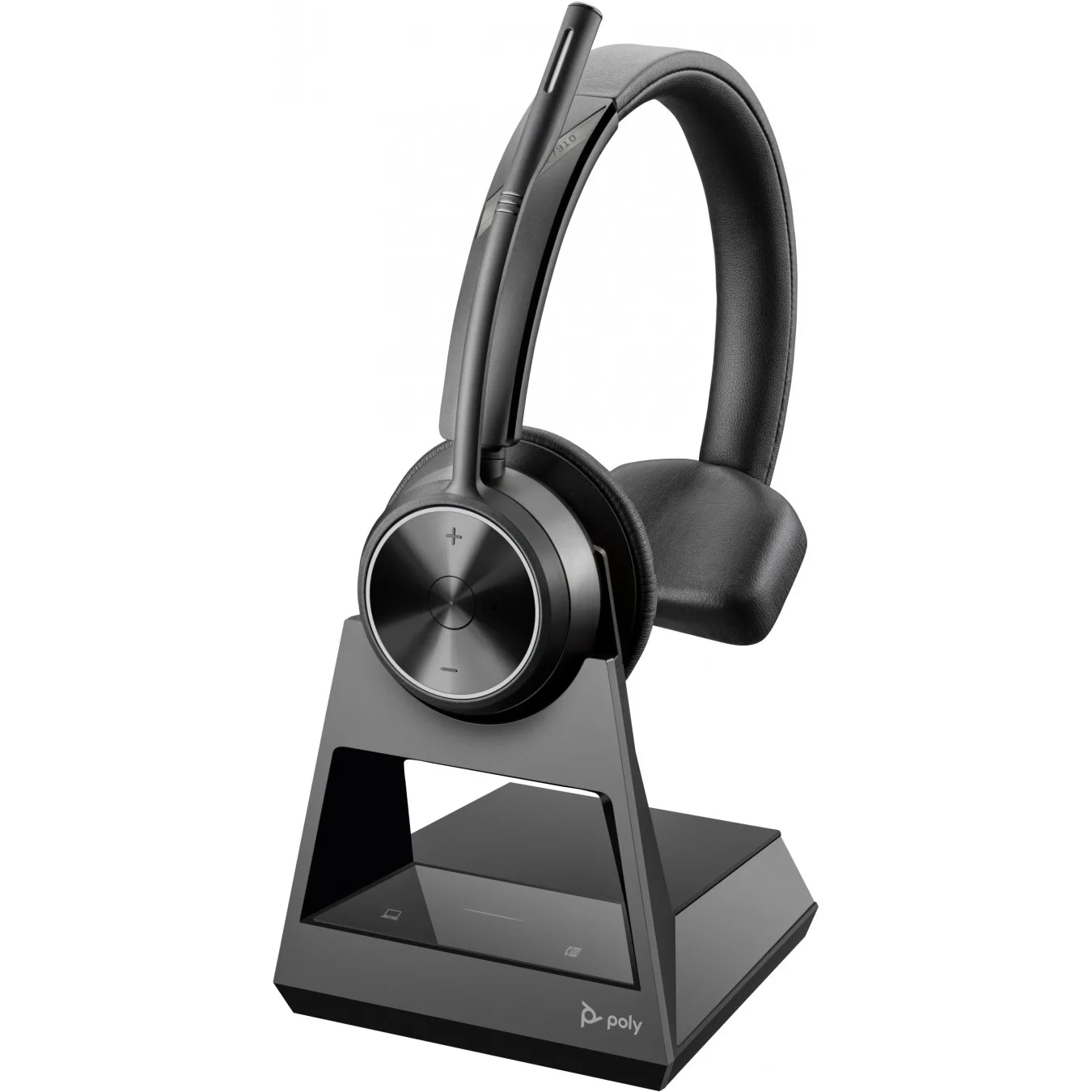 Poly Savi 7310 DECT Wireless Headset - Mono - USB-A Adapter - Black - 13h Talk Time