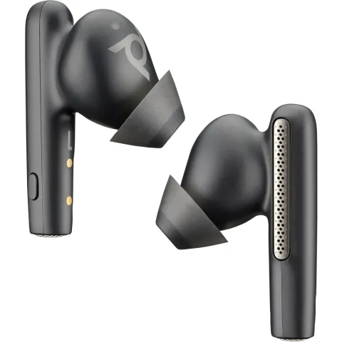Poly Voyager Free 60+ UC Bluetooth Earbuds - Carbon Black - BT700 USB-C Adapter, ANC, Touch Charge Case, 24h Playback
