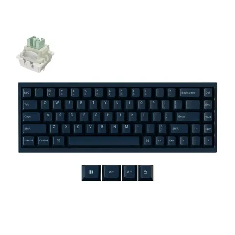 Keychron Q16 HE (Q16HW-J1) QMK Ceramic Custom Hall Effect Keyboard RGB Lime Switch 65% US Blue