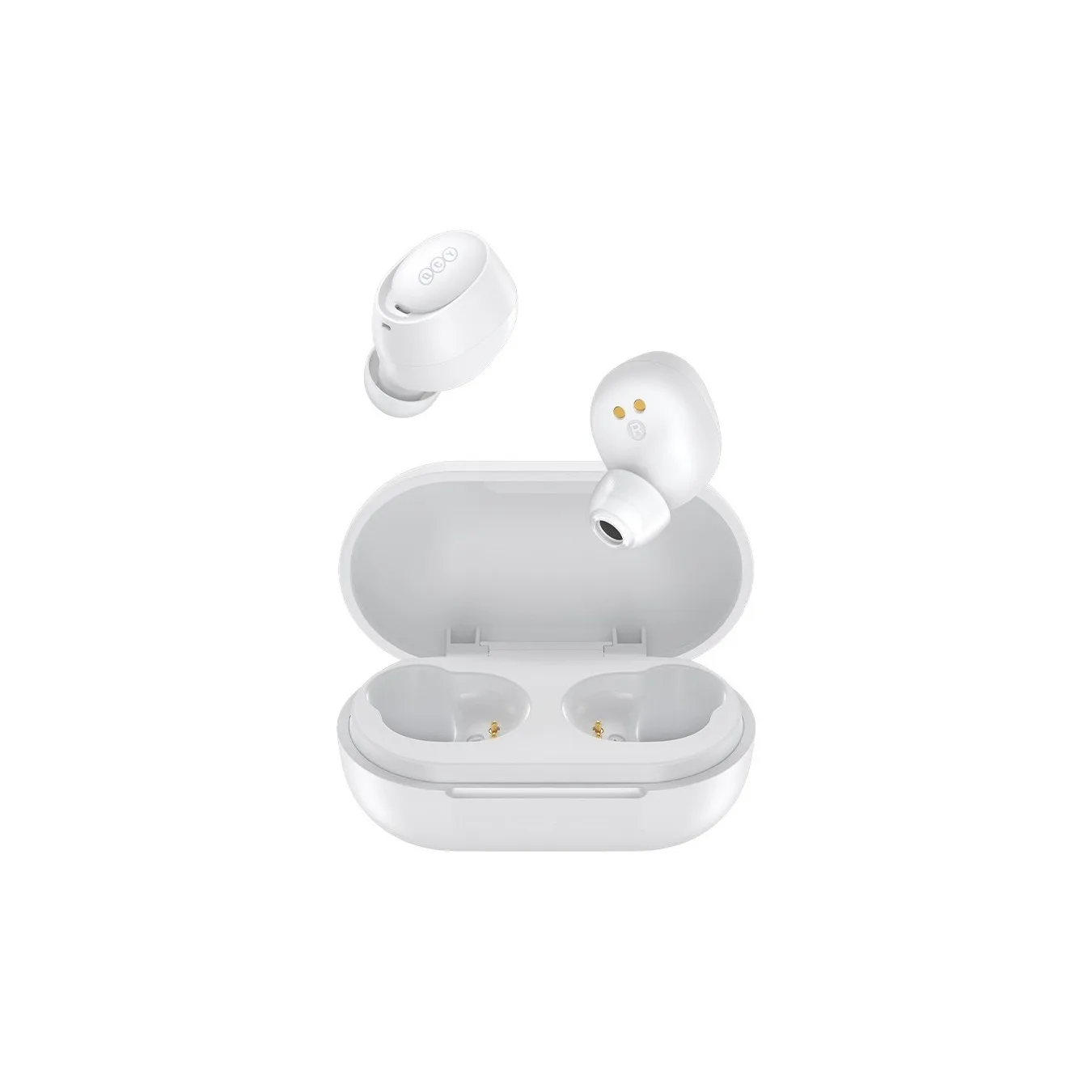 QCY Arcbuds Lite - T27 - White, Bluetooth 5.3, IPX4, 32h total battery, 68ms latency
