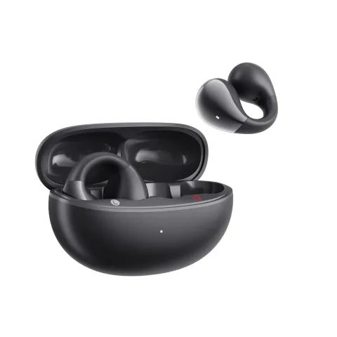 QCY Crossky C30 Black Open Ear TPU Earclip, Bass Enhance Algo. BT 5.4 Dual Connection Earbuds 25h - C30 - Black