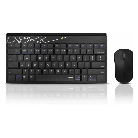 Rapoo Kabelloses Multi-Mode-Deskset 8000M QWERTZ Keyboard + Mouse black