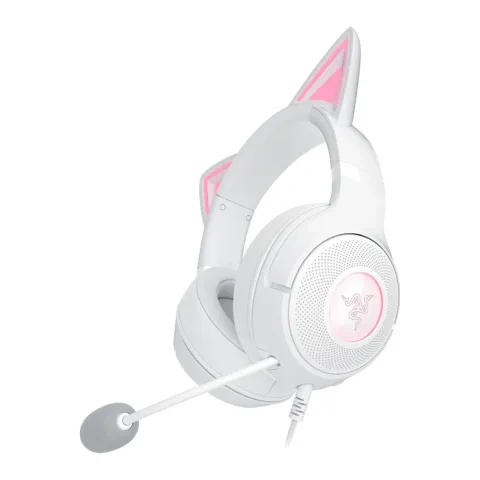 Razer KRAKEN KITTY V2 - KRAKEN KITTY V2 - White RGB USB 7.1 Kitty Ears Gaming Headset