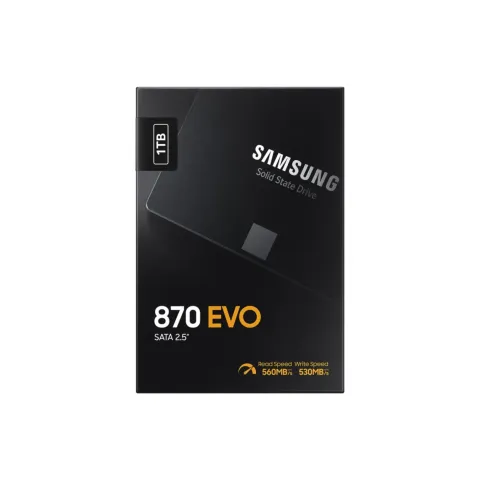 Samsung 870 EVO 1TB 2.5" SATA III SSD - 560 MB/s 1GB LPDDR4 - MZ-77E1T0B