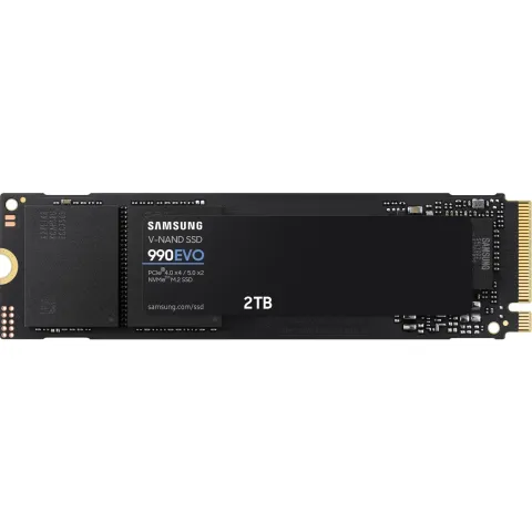 Samsung 990 EVO M.2 2280 NVMe SSD - 2TB - PCIe Gen4 x4, 5000 MB/s Read, V-NAND TLC, Retail