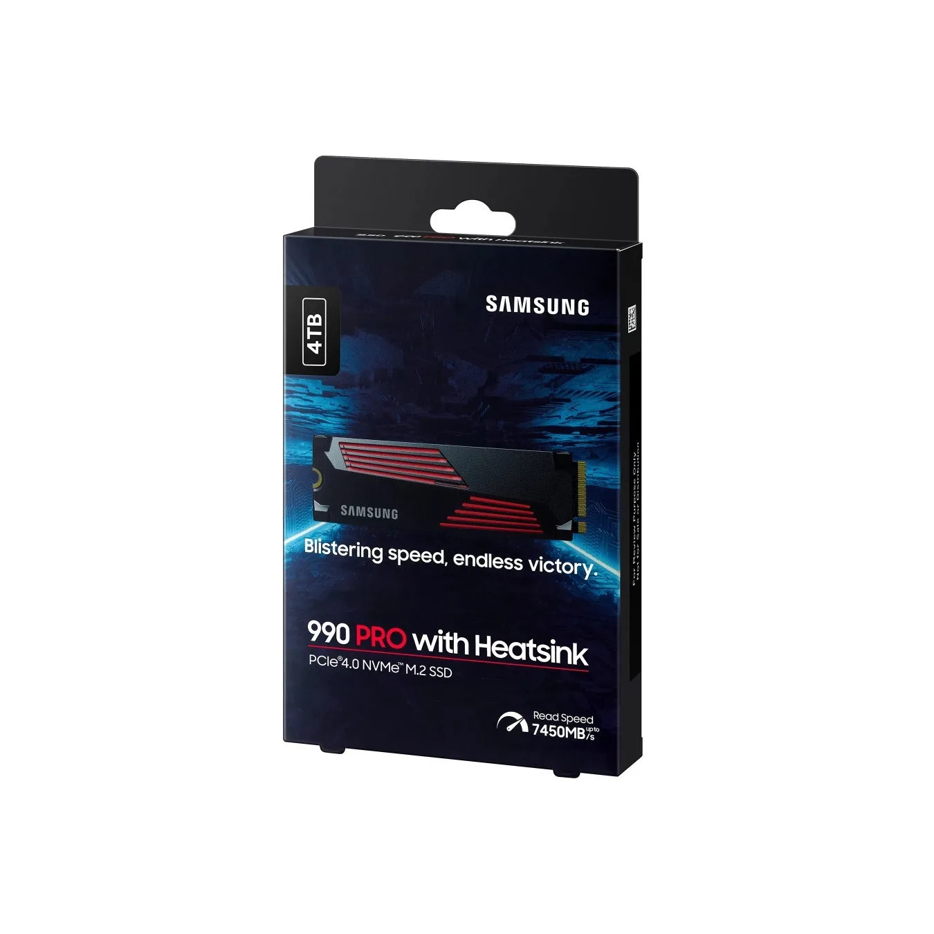 Samsung 990 PRO 4TB M.2 2280 NVMe SSD with Heatsink - PCIe 4.0 x4 7450 MB/s - MZ-V9P4T0CW