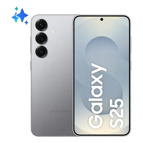 Samsung Galaxy S25 - Snapdragon 8 Elite (4.47 GHz) - 12GB RAM, 128GB, 6.2" Dynamic AMOLED, Silver Shadow, 5G