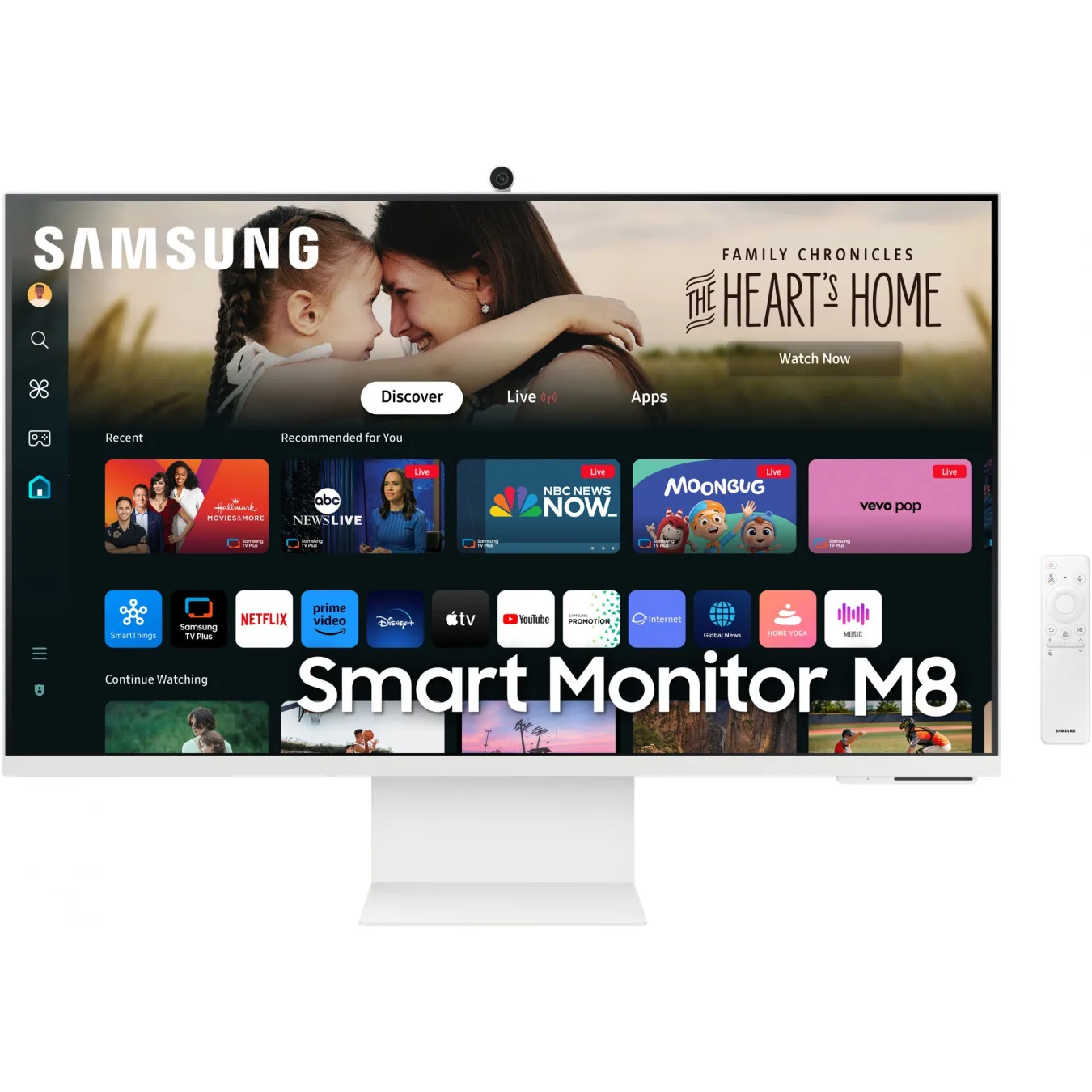 Samsung S32DM801UU (M80D) - 32-inch 4K UHD VA Monitor, 4 ms GTG, 60Hz, HDR10, White