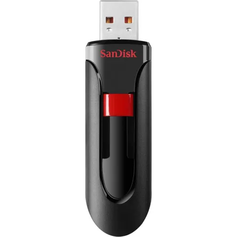 SanDisk Cruzer Glide - 256GB - Black/Red, USB-A (USB 2.0), Slide USB Flash Drive