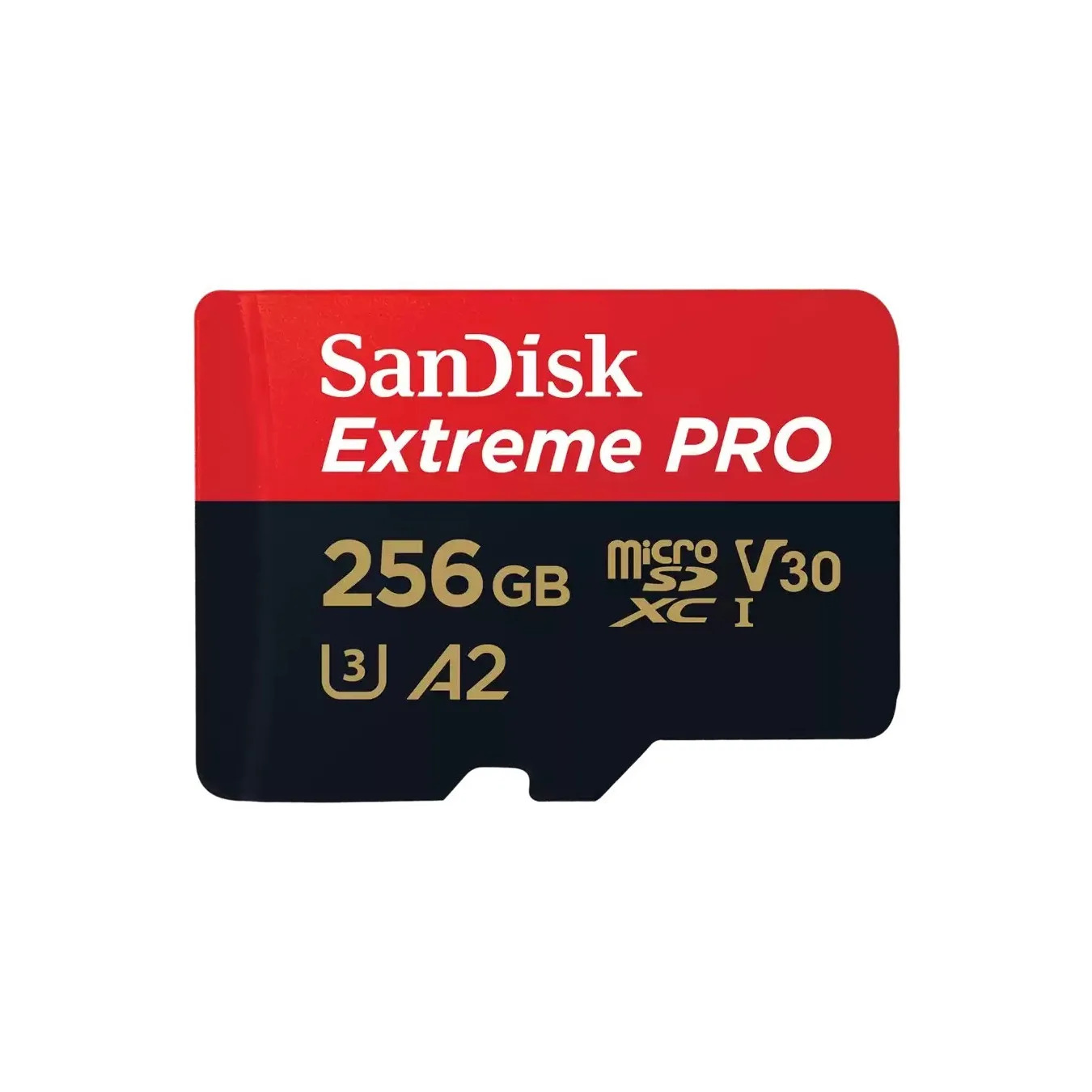 SanDisk Extreme PRO microSDXC 256GB - Black/Red, 200MB/s Read, 140MB/s Write, A2 UHS-I - Includes SD Adapter