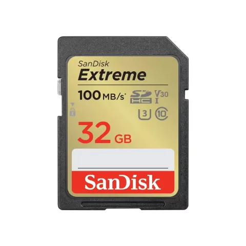 SanDisk Extreme SDHC 32GB - 100 MB/s SD Card