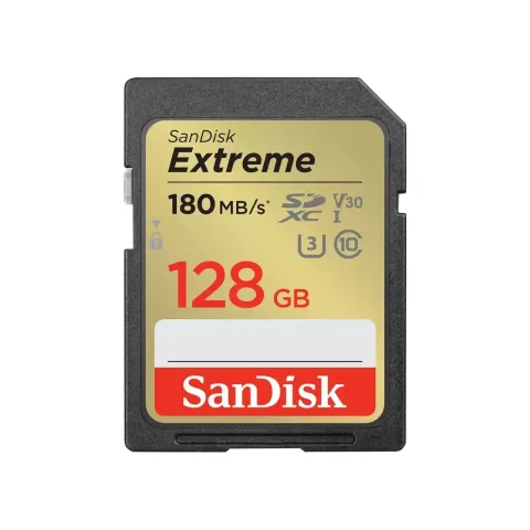 SanDisk Extreme SDHC Card - 128GB - 180 MB/s