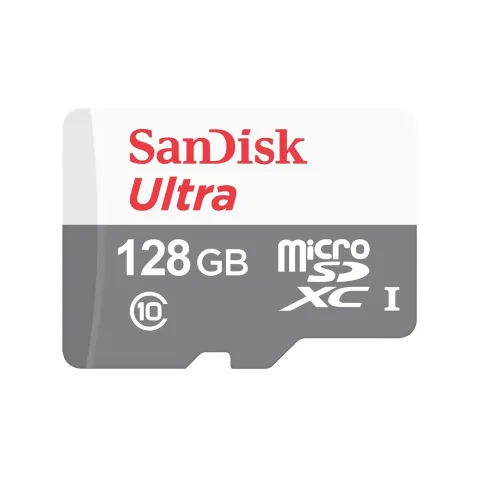 SanDisk Ultra microSDXC - 128GB - Grey/White - Up to 100MB/s, Class 10