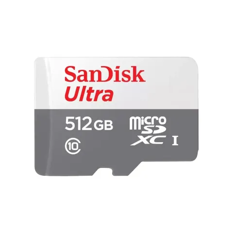 SanDisk Ultra microSDXC 512GB - White/Gray - UHS-I, Class 10, 100 MB/s