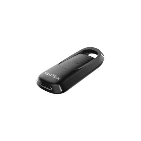 SanDisk Ultra Slider USB-C Flash Drive - SDCZ480-256G-G46 - 256GB, USB-C 3.2 Gen1, Black, Retractable