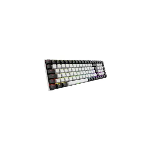 Sharkoon SKILLER SGK50 S2 - White, ABS Keycaps - TKL Tenkeyless, Gateron Yellow (G Pro 3.0), QWERTZ, Wired & 2.4GHz