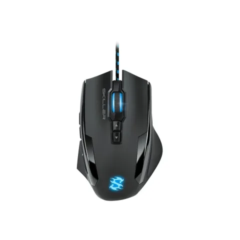 Sharkoon Skiller SGM1 Gaming Mouse - Wired, Right-Hand, 12 Buttons, 10800 DPI, Black