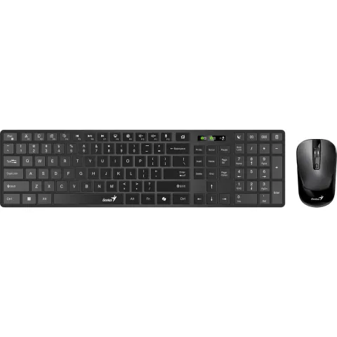 Genius Keyboard-Mouse Set Wireless+BT SlimStar 8250 Black English