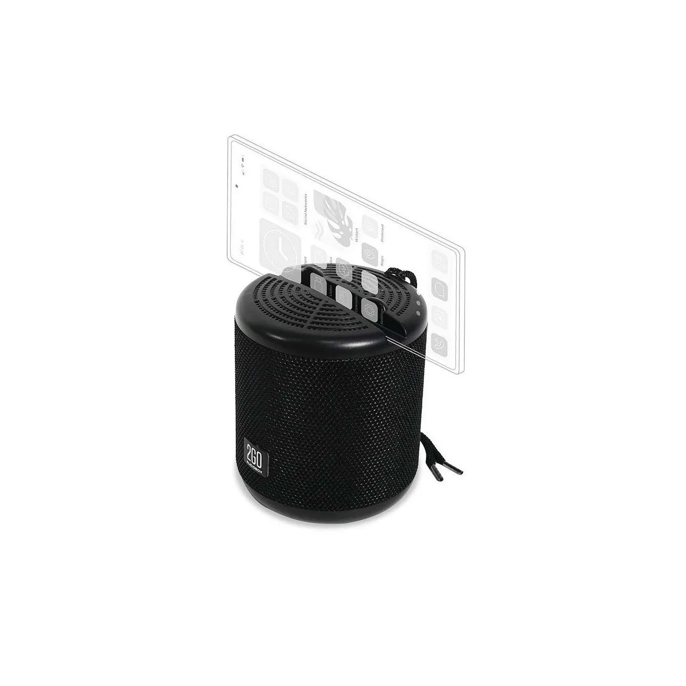 SonicGear AudioBox - 2GO-Dock100 - Portable BT FM Speaker with Dock Black