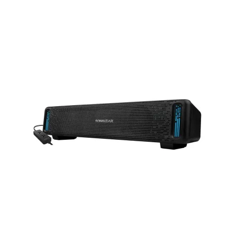 SonicGear SONICBAR USB RGB Soundbar Black - U200 - USB RGB Soundbar Black