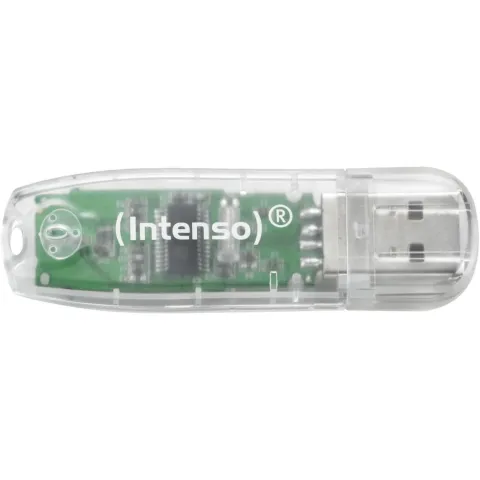 STICK 32GB USB 2.0 Intenso Rainbow Line Transparent - Rainbow Line Transparent, 32GB, USB 2.0