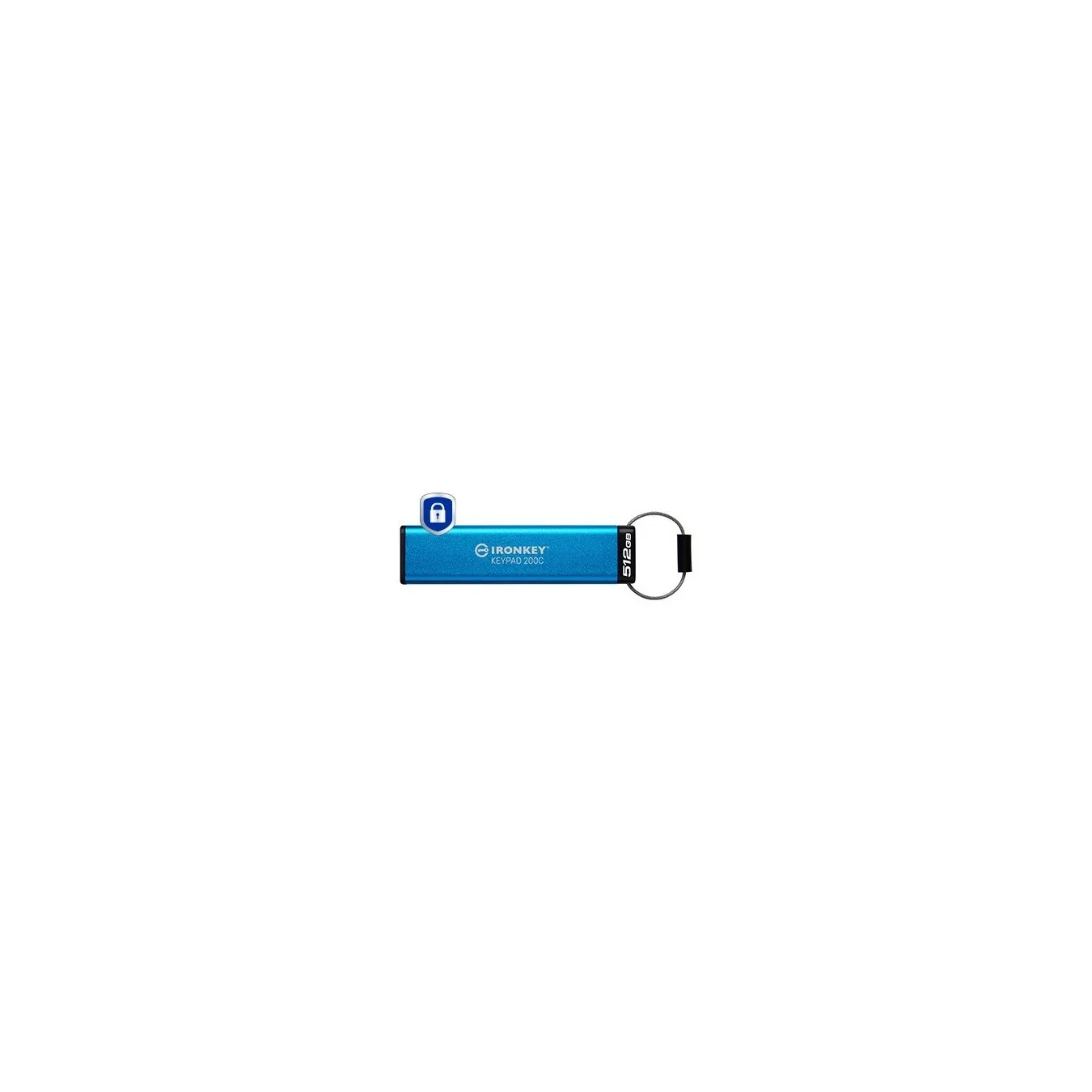 STICK 512GB Kingston IronKey Keypad 200C - Blue, retail - AES-256, USB-C, 3.2 Gen1