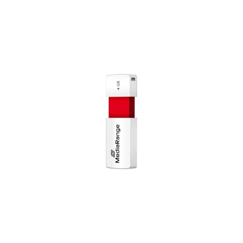 STICK MediaRange USB-Stick 4GB USB 2.0 Slider red