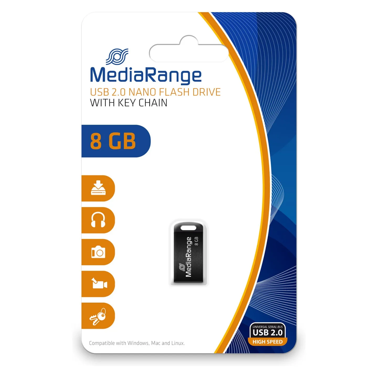 STICK MediaRange USB-Stick 8GB USB 2.0 Nano