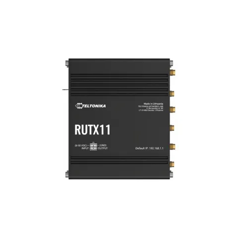 Teltonika · Router · RUTX11 · LTE CAT6 Router WLAN. Dual Band WiFi (Wave-2 802.11ac). 4x Gigabit LAN Port. Bluetooth....