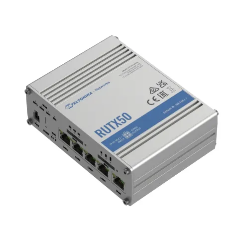 Teltonika RUTX50 - 5G Dual-SIM Router (Wi-Fi 5 802.11ac) - 4-Port Switch, Gigabit Ethernet