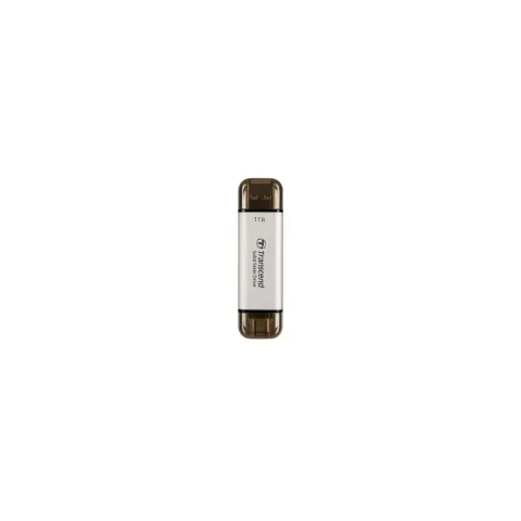 TRANSCEND External SSD - ESD310S - Silver, 1TB, USB 3.2 Gen2 (10Gbps), USB-C