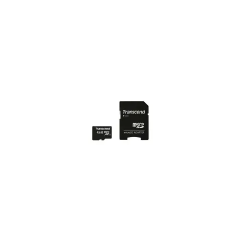 Transcend Premium MicroSDHC 4GB with Adapter - Black, 90 MB/s Read