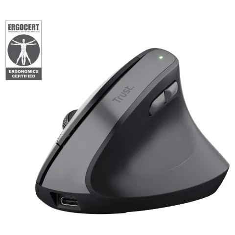 Trust Bayo II ergonomisch - Rechargeable - Rechtshänder - kabellos - schwarz