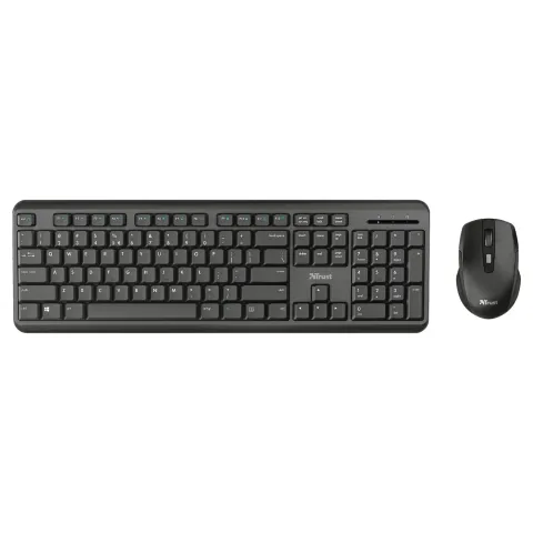 TRUST TKM-350 Tastatur und Maus Set. kabellos. Deutsches QWERTZ-Layout. Flüssigkeitsgeschützt