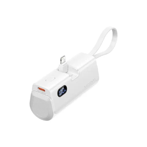 Vention Powerbank - FHRW0 - 4800mAh, 22.5W, Foldable, Lightning, White