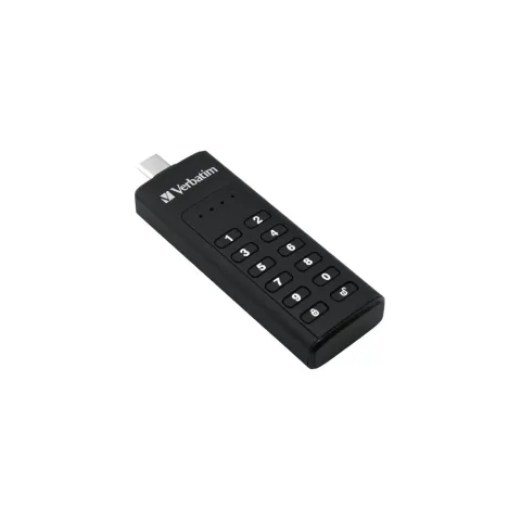 Verbatim Keypad Secure USB Stick - 64GB - USB 3.2 Gen1 (Type-A) - AES-256 Hardware Encryption - Black