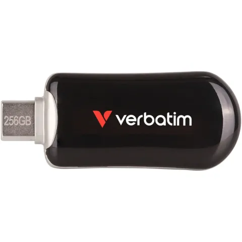 Verbatim Plectra USB-C Flash Drive - 30226 - Black, 256GB, USB 3.2 Gen 1
