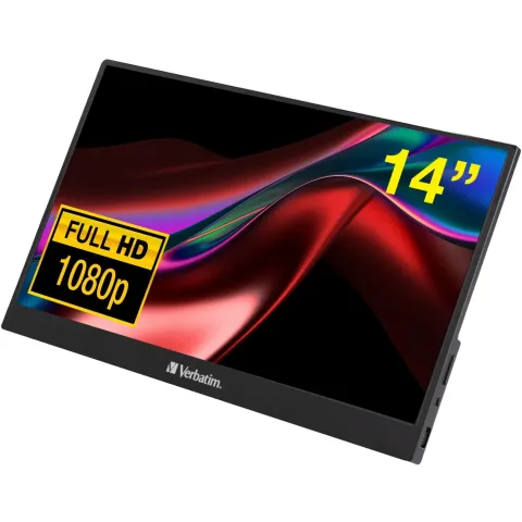 Verbatim PM-14 Portable Monitor - PM-14 - 14-inch Full HD 1080p, Slim and Lightweight