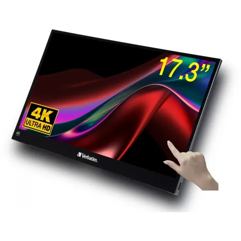 Verbatim PMT-17-4K Portable Touchscreen Monitor - 17.3-inch 4K UHD - 32239