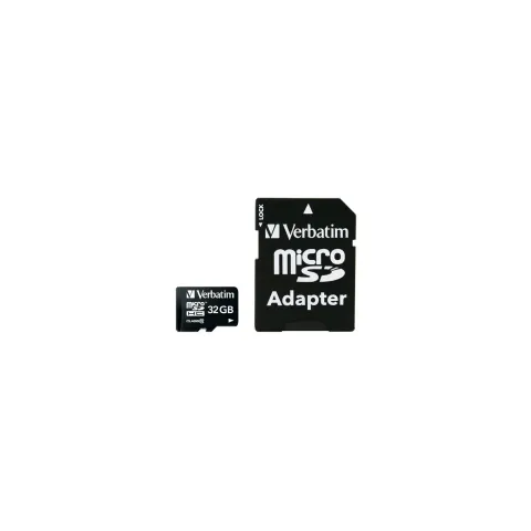 Verbatim Premium microSDHC 32GB - Class 10, 10 MB/s, SD Adapter Included - Black