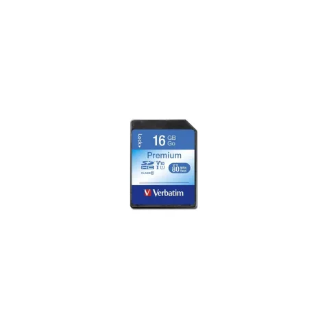 Verbatim Premium SDHC Card - 16GB - Class 10, 10 MB/s Read/Write